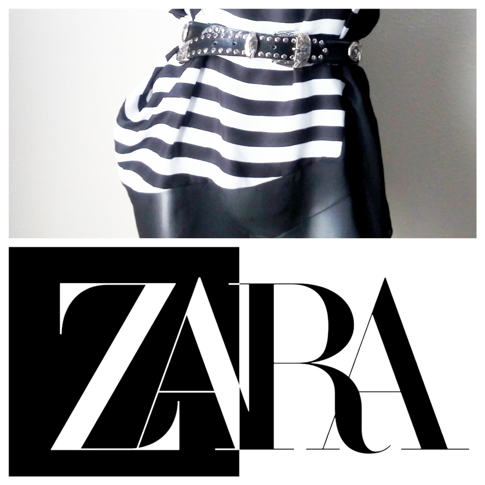 Pinstripe ZARA Basics Sheer Top